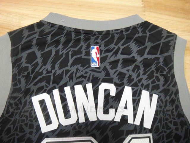 Camiseta Leopard Light Loco San Antonio Spurs Tim Duncan #21 Negro